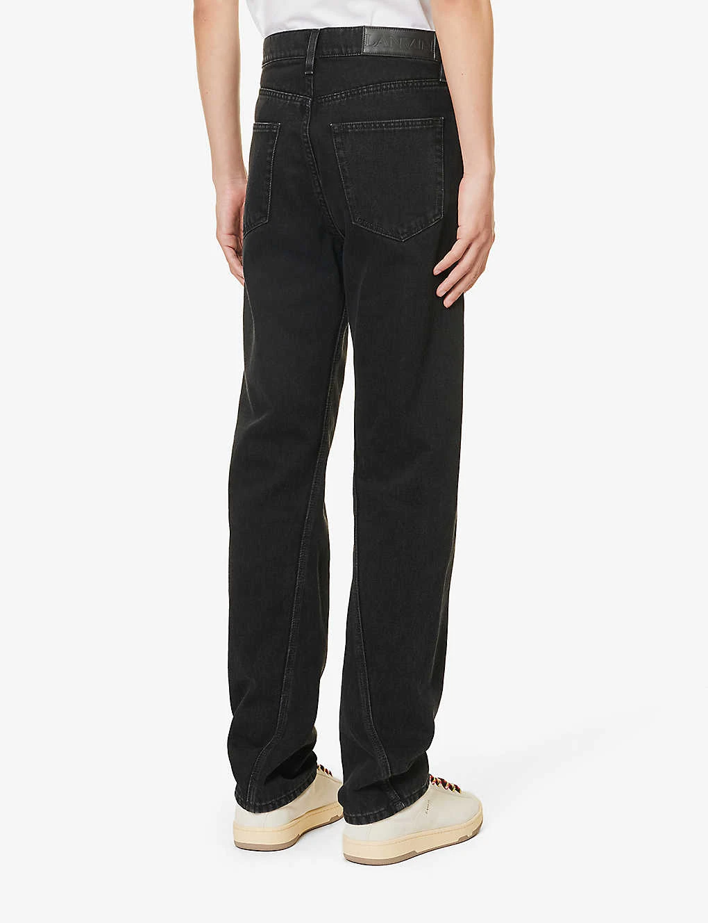 Lanvin Twisted Brand-patch Slim-fit Jeans 4 Lanvin Twisted Brand-patch Slim-fit Jeans - Image 4