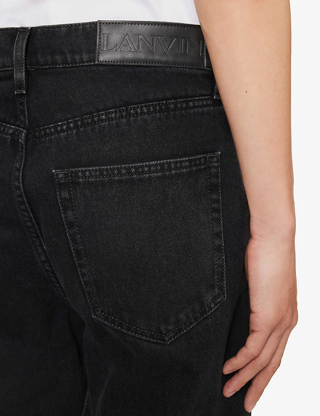 Lanvin Twisted Brand-patch Slim-fit Jeans 5 Lanvin Twisted Brand-patch Slim-fit Jeans - Image 5