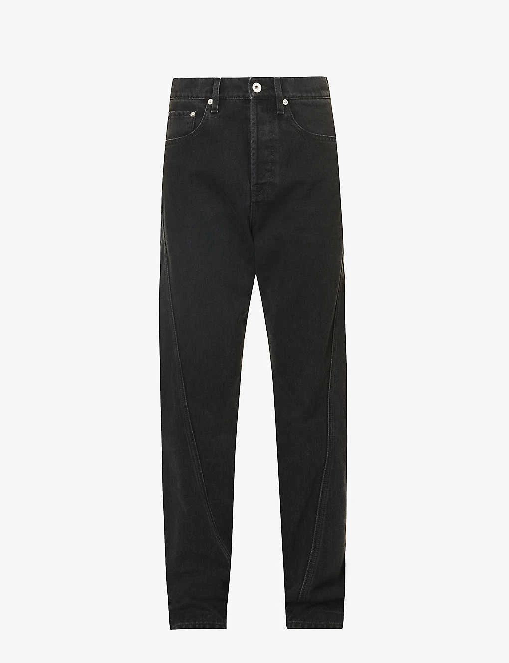 Lanvin Twisted Brand-patch Slim-fit Jeans 1 Lanvin Twisted Brand-patch Slim-fit Jeans