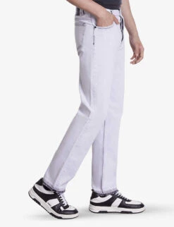 THE KOOPLES Bleached Straight-fit Cotton Jeans -Outlet Daily Tops Store R04183145 WHITEBLEACH ALT02