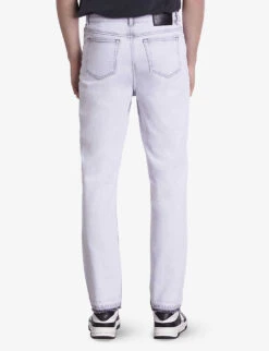 THE KOOPLES Bleached Straight-fit Cotton Jeans -Outlet Daily Tops Store R04183145 WHITEBLEACH ALT03