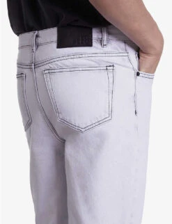 THE KOOPLES Bleached Straight-fit Cotton Jeans -Outlet Daily Tops Store R04183145 WHITEBLEACH ALT04