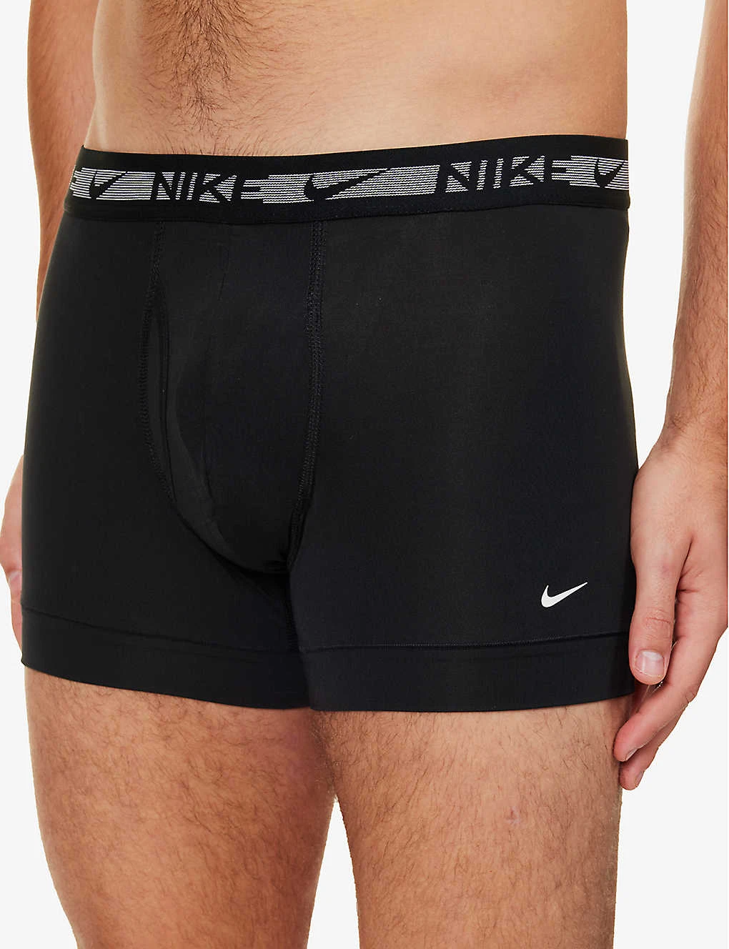 Nike Pack Of Three Logo-waistband Stretch Recycled-polyester Trunks 4 Nike Pack Of Three Logo-waistband Stretch Recycled-polyester Trunks - Image 4