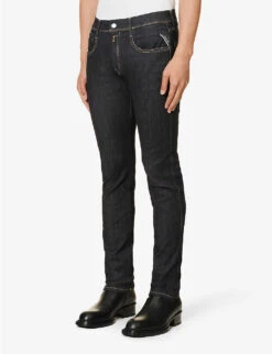 Replay Anbass Tapered-leg Regular-fit Stretch-denim Jeans -Outlet Daily Tops Store R04186398 DARKBLUE ALT02