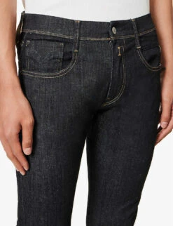 Replay Anbass Tapered-leg Regular-fit Stretch-denim Jeans -Outlet Daily Tops Store R04186398 DARKBLUE ALT05