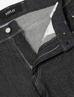 Replay Anbass Tapered-leg Regular-fit Stretch-denim Jeans -Outlet Daily Tops Store R04186398 DARKBLUE ALT06