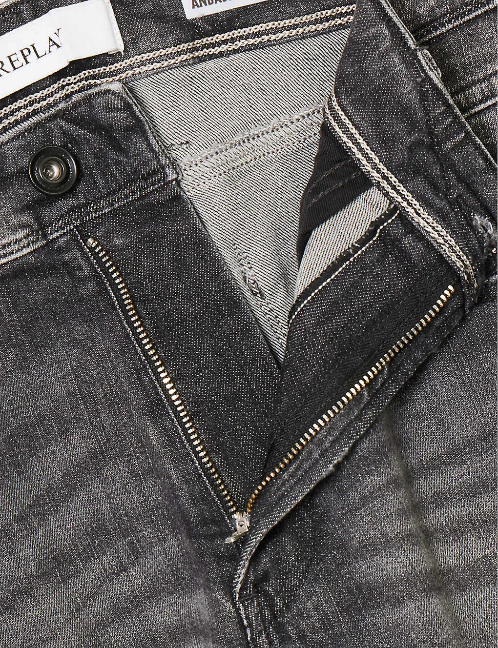 Replay Anbass Distressed Tapered-leg Slim-fit Stretch-denim Jeans 7 Replay Anbass Distressed Tapered-leg Slim-fit Stretch-denim Jeans - Image 7