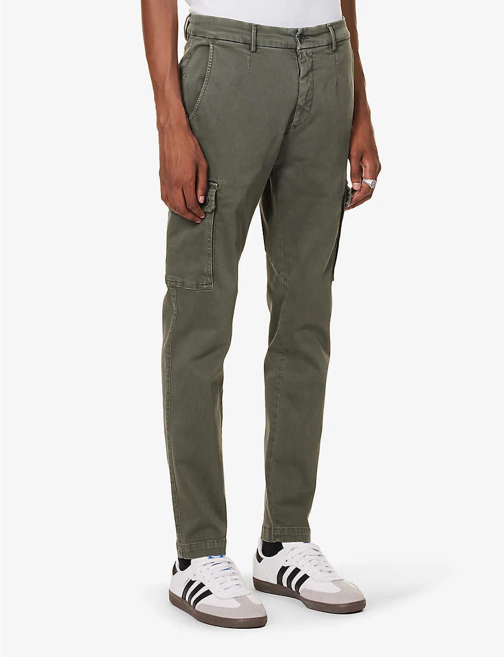 Replay Jaan Regular-fit Tapered-leg Stretch-cotton Blend Cargo Trousers 3 Replay Jaan Regular-fit Tapered-leg Stretch-cotton Blend Cargo Trousers - Image 3