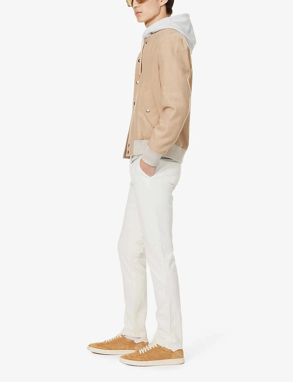 ELEVENTY New Chino Super-soft Regular-fit Stretch Cotton And Cashmere-blend Trousers 2 ELEVENTY New Chino Super-soft Regular-fit Stretch Cotton And Cashmere-blend Trousers - Image 2