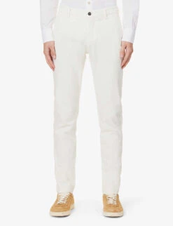 ELEVENTY New Chino Super-soft Regular-fit Stretch Cotton And Cashmere-blend Trousers 7 ELEVENTY New Chino Super-soft Regular-fit Stretch Cotton And Cashmere-blend Trousers -Outlet Daily Tops Store R04187265 WHITE ALT02