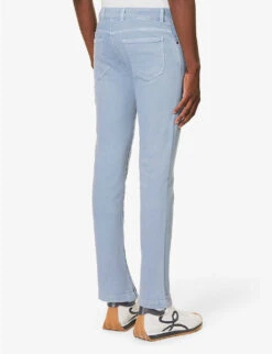 ELEVENTY Regular-fit Tapered-leg Stretch-cotton Trousers -Outlet Daily Tops Store R04187295 LIGHTBLUE ALT03