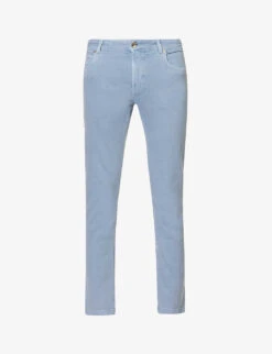 ELEVENTY Regular-fit Tapered-leg Stretch-cotton Trousers