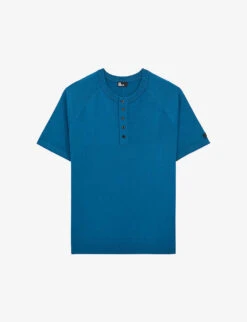 THE KOOPLES Button-neck Long-sleeve Knitted T-shirt