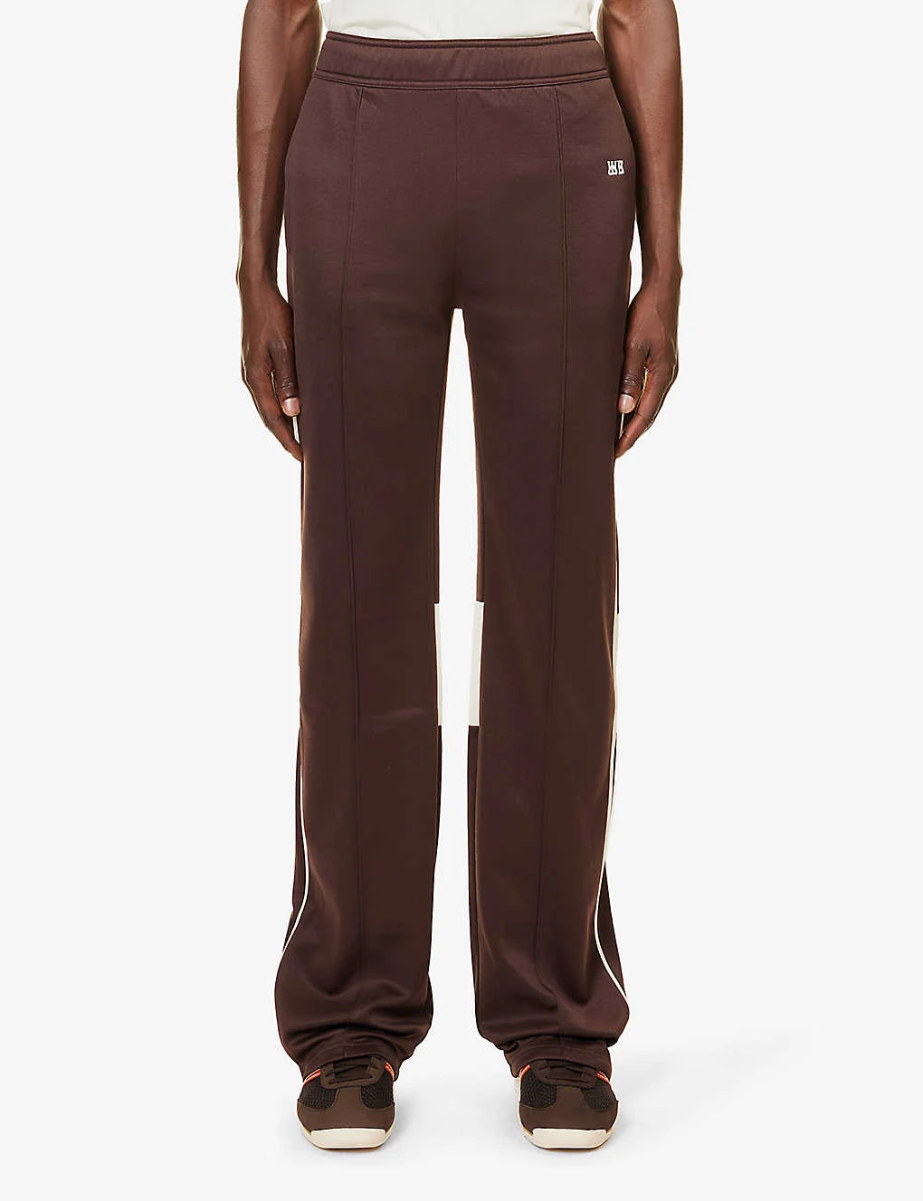 Wales Bonner Kola Contrast-panel Straight-leg Recycled-polyester-blend Jogging Bottoms 3 Wales Bonner Kola Contrast-panel Straight-leg Recycled-polyester-blend Jogging Bottoms - Image 3