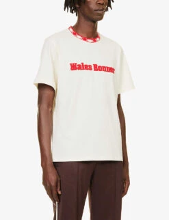 Wales Bonner Original Brand-appliqué Organic Cotton-jersey T-shirt -Outlet Daily Tops Store R04187888 IVORY ALT02