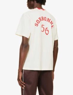 Wales Bonner Original Brand-appliqué Organic Cotton-jersey T-shirt -Outlet Daily Tops Store R04187888 IVORY ALT03