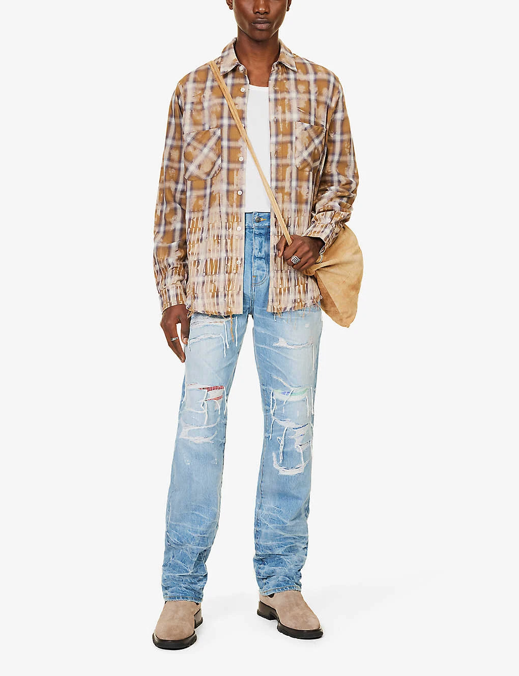 Amiri Aloha MX1 Distressed Straight-leg Jeans 2 Amiri Aloha MX1 Distressed Straight-leg Jeans - Image 2