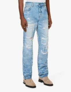 Amiri Aloha MX1 Distressed Straight-leg Jeans 9 Amiri Aloha MX1 Distressed Straight-leg Jeans -Outlet Daily Tops Store R04188183 FADEDINDIGO ALT02