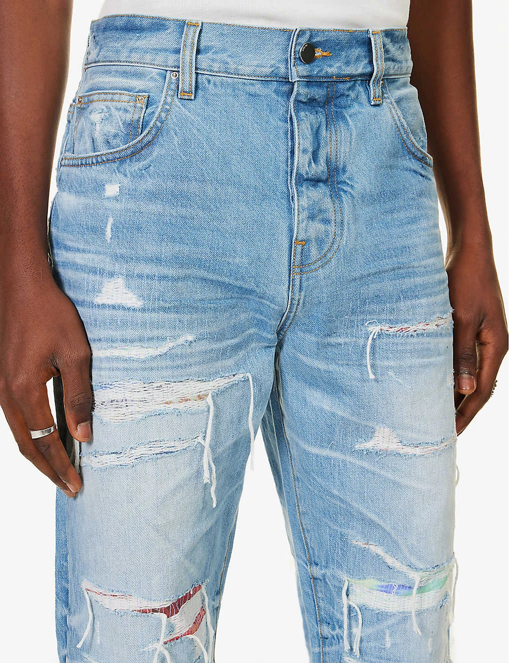 Amiri Aloha MX1 Distressed Straight-leg Jeans 5 Amiri Aloha MX1 Distressed Straight-leg Jeans - Image 5