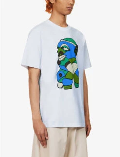 Nomoli Graphic-print Organic Cotton-jersey T-shirt -Outlet Daily Tops Store R04188272 WHITE ALT02