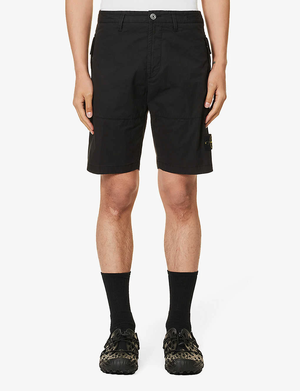 Stone Island Cargo Logo-badge Straight-leg Stretch-cotton Shorts 3 Stone Island Cargo Logo-badge Straight-leg Stretch-cotton Shorts - Image 3