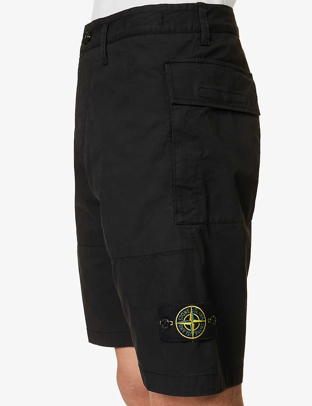 Stone Island Cargo Logo-badge Straight-leg Stretch-cotton Shorts 5 Stone Island Cargo Logo-badge Straight-leg Stretch-cotton Shorts - Image 5