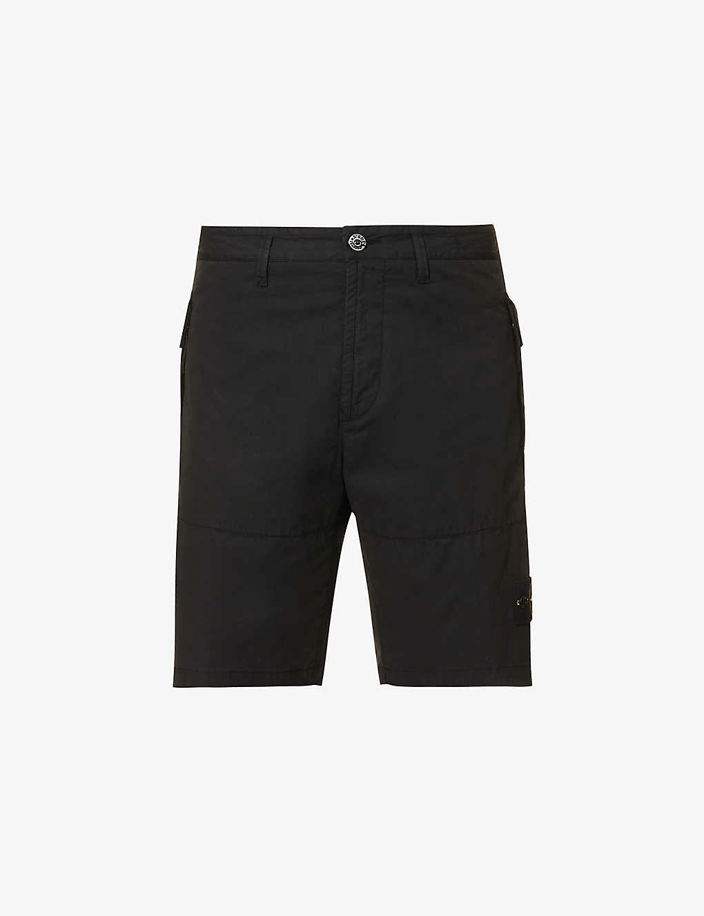 Stone Island Cargo Logo-badge Straight-leg Stretch-cotton Shorts 1 Stone Island Cargo Logo-badge Straight-leg Stretch-cotton Shorts