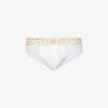 Versace Logo-waistband Low-rise Stretch-cotton Briefs