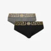 Versace Iconic Pack Of Two Stretch-cotton Briefs