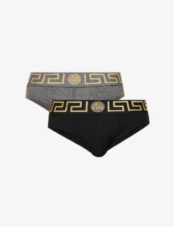 Versace Iconic Pack Of Two Stretch-cotton Briefs