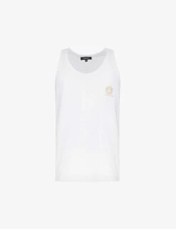 Versace Medusa Logo-print Stretch-cotton Top