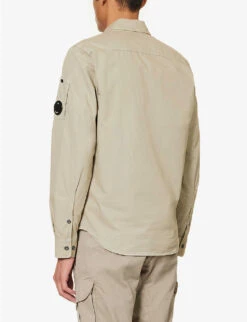 Brand-patch Relaxed-fit Cotton Shirt 8 Brand-patch Relaxed-fit Cotton Shirt -Outlet Daily Tops Store R04189371 SILVERSAGE ALT03