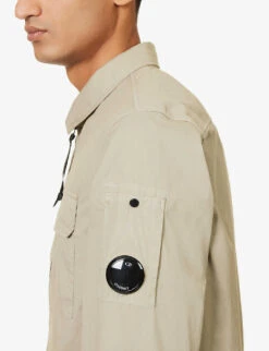 Brand-patch Relaxed-fit Cotton Shirt 9 Brand-patch Relaxed-fit Cotton Shirt -Outlet Daily Tops Store R04189371 SILVERSAGE ALT04