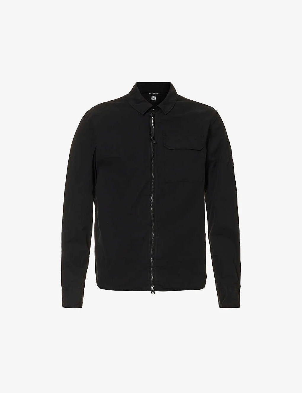 Zip-up Lens-pocket Cotton Shirt 1 Zip-up Lens-pocket Cotton Shirt