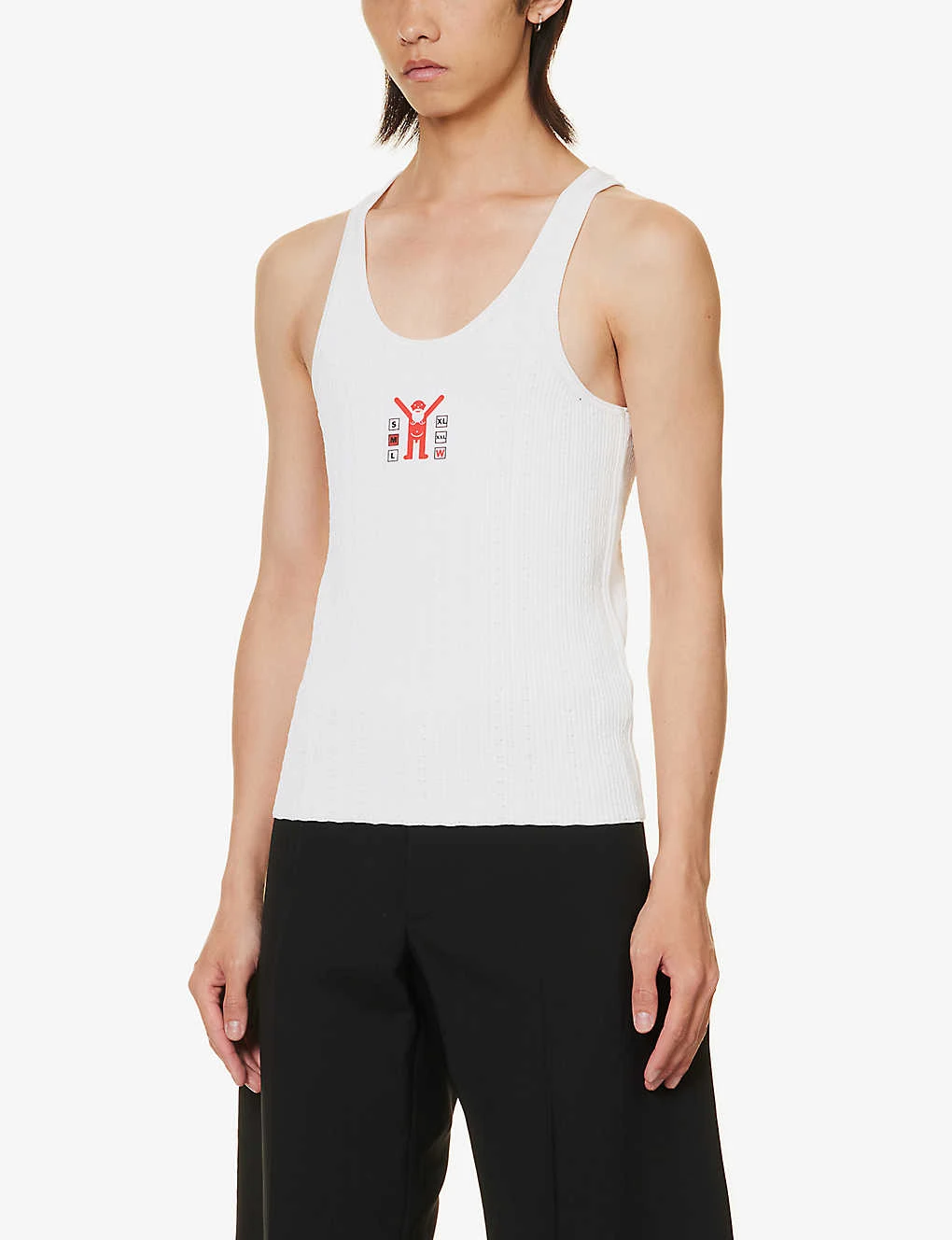 Brand-patch Ribbed Woven-blend-knit Top 3 Brand-patch Ribbed Woven-blend-knit Top - Image 3