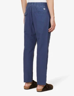 CITIZENS OF HUMANITY Delon Tapered-leg Mid-rise Cotton And Linen-blend Trousers -Outlet Daily Tops Store R04191342 LECOTEDKBLUE ALT03