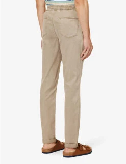 Paige Fraser Drawstring-waistband X-leg Slim-fit Stretch-woven Trousers -Outlet Daily Tops Store R04192296 VINTCOASTALBEIGE ALT03