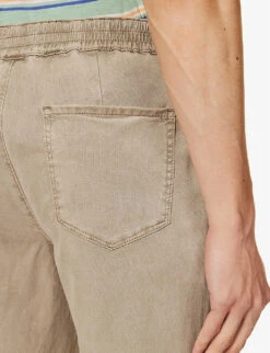 Paige Fraser Drawstring-waistband X-leg Slim-fit Stretch-woven Trousers -Outlet Daily Tops Store R04192296 VINTCOASTALBEIGE ALT05