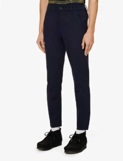 7 For All Mankind Brand-patch Belt-loop Regular-fit Stretch-denim Jeans -Outlet Daily Tops Store R04193319 NAVY ALT02