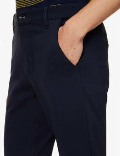 7 For All Mankind Brand-patch Belt-loop Regular-fit Stretch-denim Jeans -Outlet Daily Tops Store R04193319 NAVY ALT04