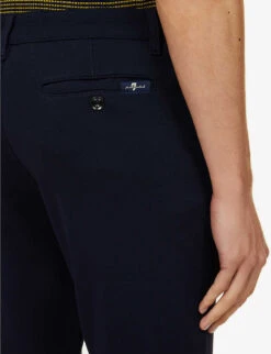 7 For All Mankind Brand-patch Belt-loop Regular-fit Stretch-denim Jeans -Outlet Daily Tops Store R04193319 NAVY ALT05