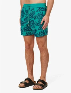 Vilebrequin Graphic-pattern Slip-pocket Recycled-polyamide Swim Shorts -Outlet Daily Tops Store R04193704 EMERAUDE ALT02