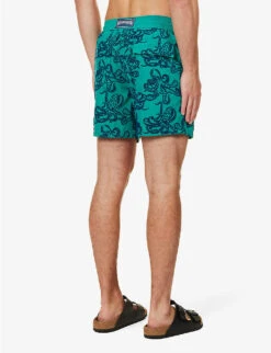 Vilebrequin Graphic-pattern Slip-pocket Recycled-polyamide Swim Shorts -Outlet Daily Tops Store R04193704 EMERAUDE ALT03
