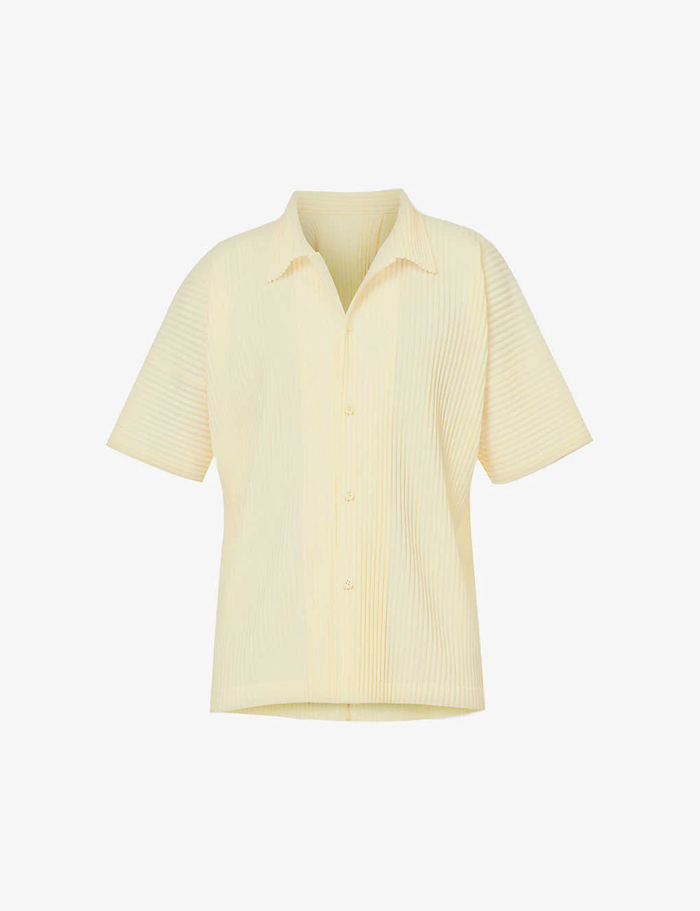 Pleated Split-side Knitted Polo Shirt 1 Pleated Split-side Knitted Polo Shirt