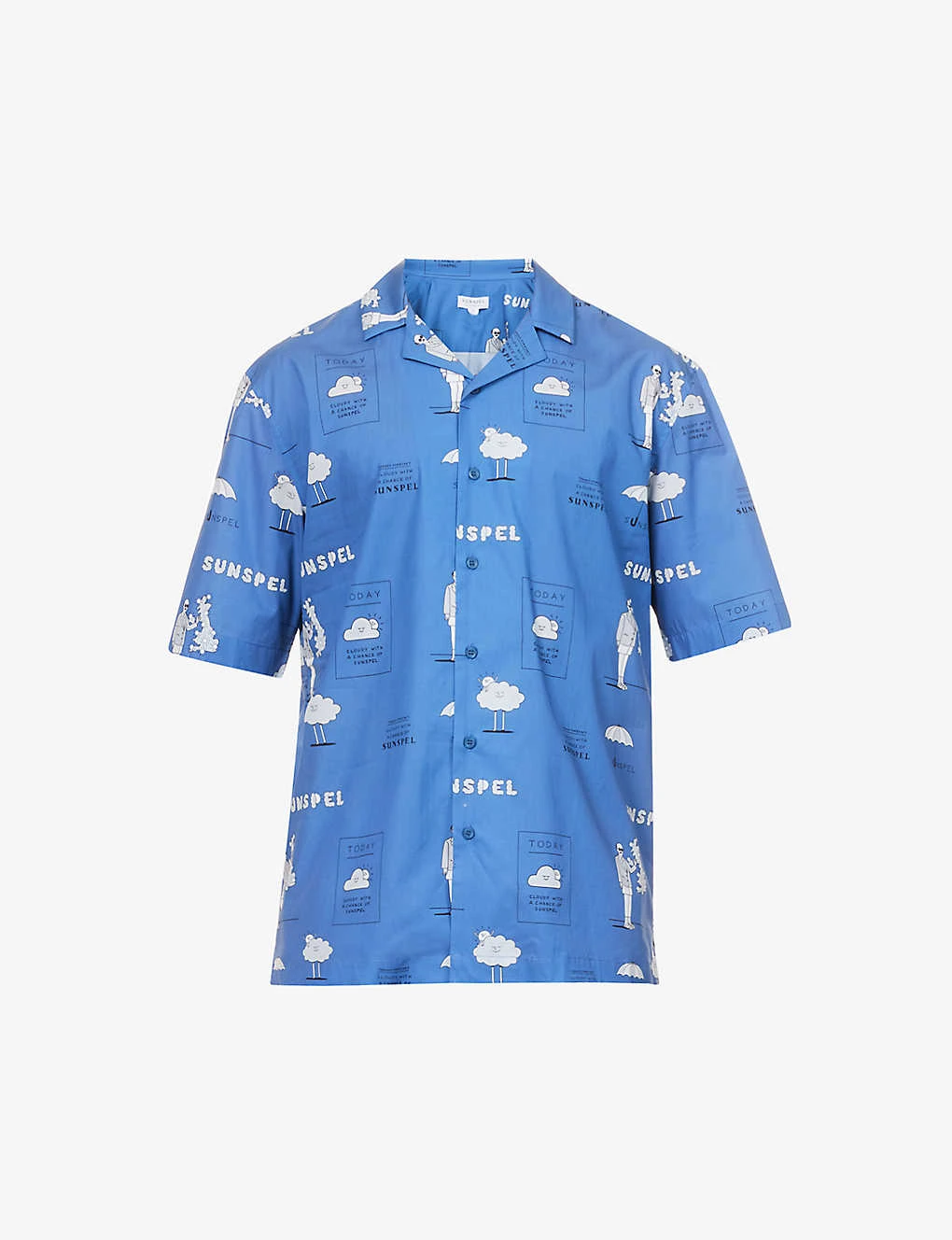 Sunspel Graphic-print Regular-fit Cotton-poplin Shirt 1 Sunspel Graphic-print Regular-fit Cotton-poplin Shirt