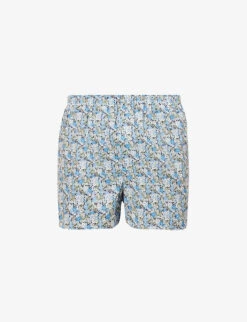Sunspel Elasticated-waistband Cotton-poplin Boxers