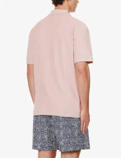 Sunspel Ribbed-trim Cotton-towelling Polo Shirt -Outlet Daily Tops Store R04194508 SHELLPINK ALT03