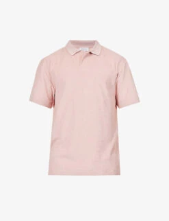 Outlet Daily Tops Store 17 Sunspel Ribbed-trim Cotton-towelling Polo Shirt