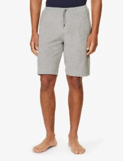 Sunspel Drawstring-waist Mid-rise Cotton-towelling Shorts -Outlet Daily Tops Store R04194511 GREYMELANGE ALT02