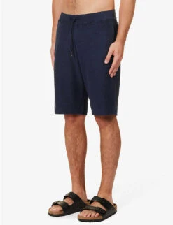 Sunspel Drawstring-waist Slip-pocket Cotton-towelling Shorts -Outlet Daily Tops Store R04194512 NAVY ALT02